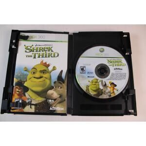 Shrek the Third (Microsoft Xbox 360, 2007) Authentic, game disc, box, and manual